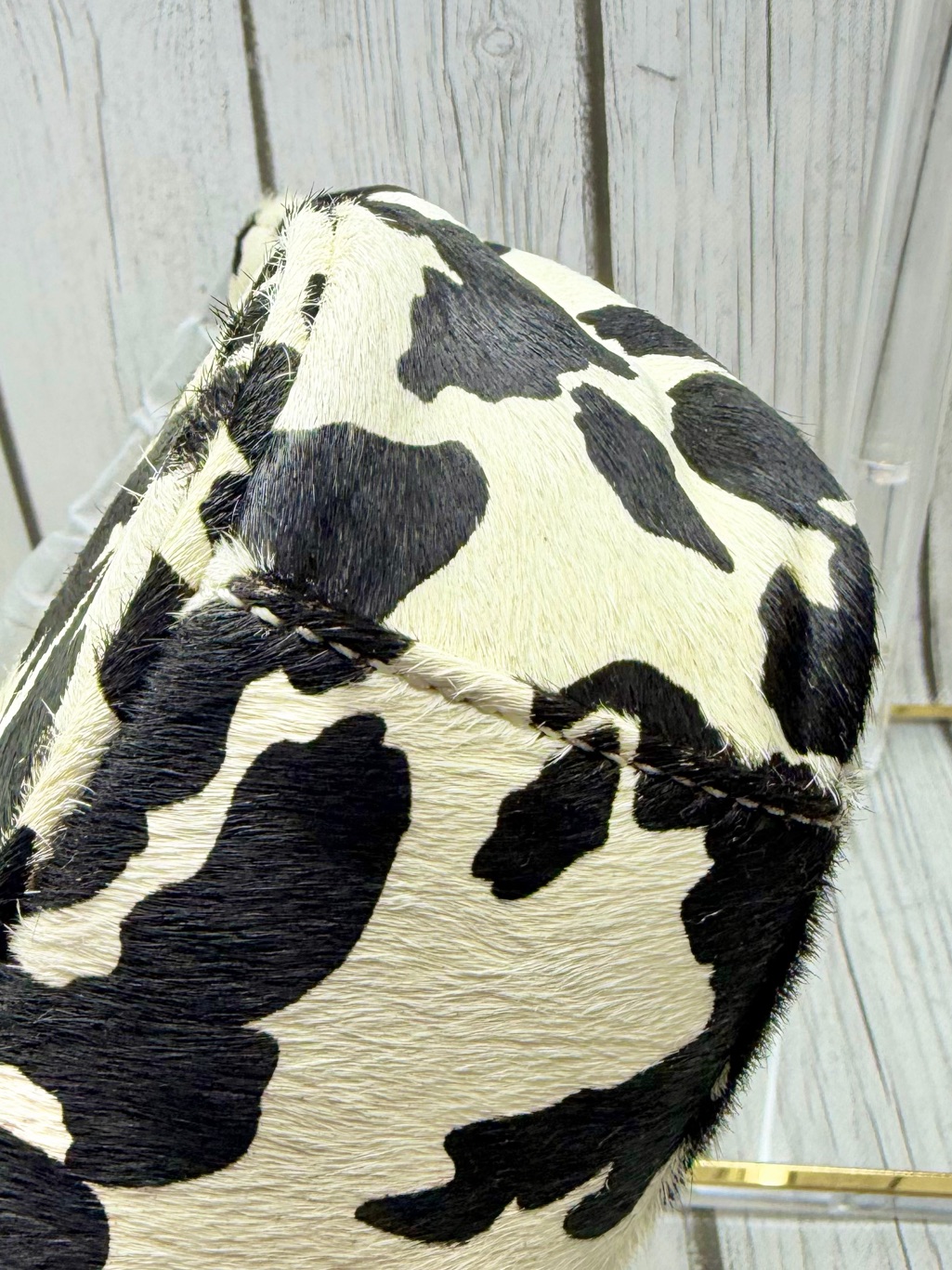 Brand New Brandon Blackwood Pony Hair Cow Print Shoulder Bag — image 8 of 8